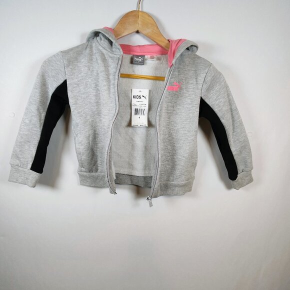 Puma Kids Size 4 Gray Hoodie NWT - Picture 2 of 11